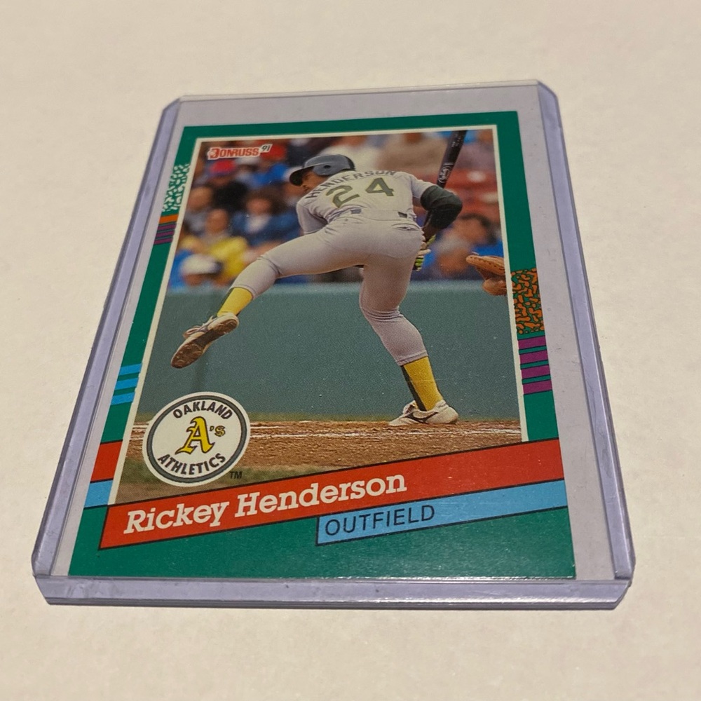 Rickey Henderson Donruss Baseball Card # 648 Oakland Athletics Vintage